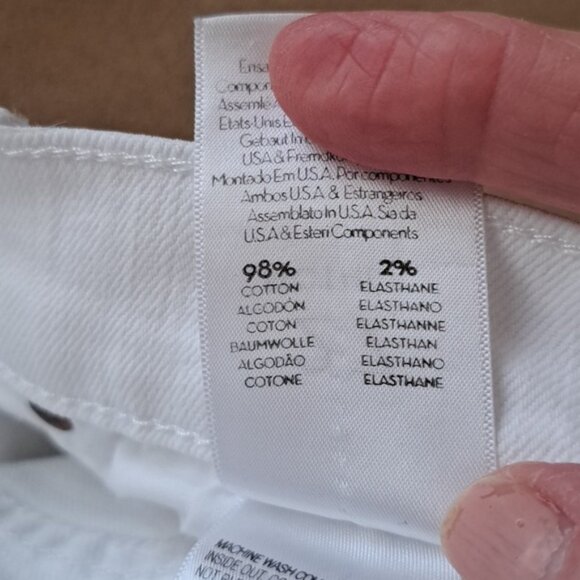 Mother Jeans TOMCAT Roller Chew White Almost Innocent sz27 Chewed hem/pocket - Picture 14 of 16